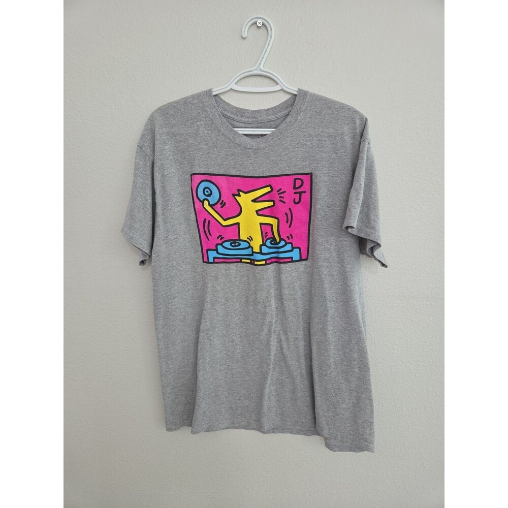 Keith Haring DJ Dog Reprint Grey Size L